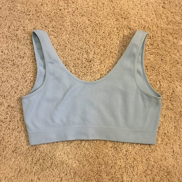 SWS Stretchy Relaxed Pale Blue Sports Bra - Picture 10 of 13